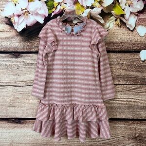 Isabella & Chloe Little Girls Ruffled A-Line Plaid Elegant Dress